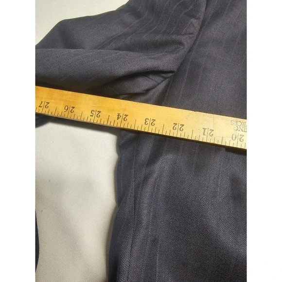 Richard B Wilkinson Mens Pinstripe Blazer Jacket Navy Charcoal Union Made - Picture 6 of 9